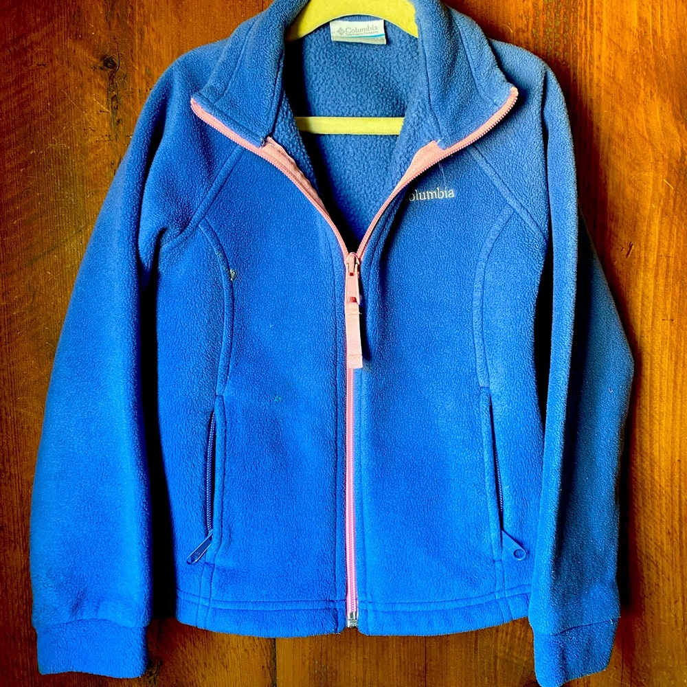 Columbia fleece zip up girls xs